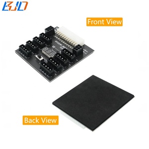 ספק כוח מחשב atx 24pin נקבה ל 8 * אידי מולקס 4pin & 2 x pcie 6pin מחבר כרטיס מתאם כרטיס מתאם