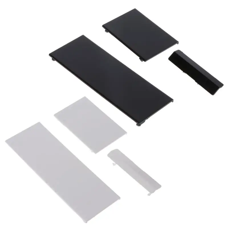 Cubiertas de plástico 3 en 1 para la ranura de la puerta de Nintendo Wii, el precio más bajo, negro y blanco