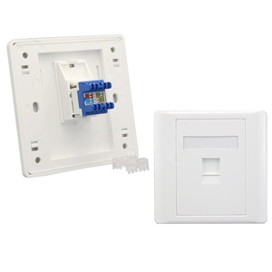 86 tipo RJ45 pannello di rete presa computer 86mm pannello di montaggio a parete per CAT5E CAT6 CAT6A e modulo di rete CAT7 - Product Image 3