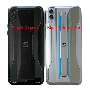 适用于小米黑鲨2 Pro 2A后壳6.39 "原装黑色外壳，带酒吧设计相机镜框盖，适用于黑鲨2