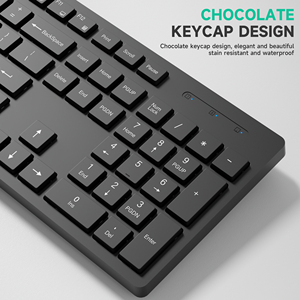 Teclado de ordenador silencioso de oficina de 104 teclas de tamaño completo y 2,4G, combinación de teclado y ratón inalámbrico Multimedia para PC, tableta y portátil