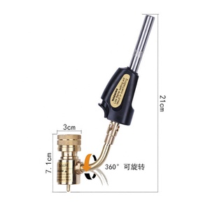气体焊炬丙烷焊炬头，带点火器可调火焰，用于烹饪、融冰和焊接焊炬 - Product Image 5