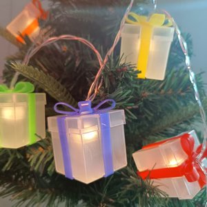 Batterie betriebene mehrfarbige LED-Lichterketten für Weihnachts hochzeits feiern im Innen-und Außenbereich-Weihnachts baum blumen-/Stern dekorationen - Product Image 1