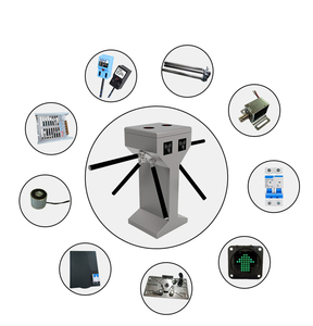 Torniquete de control de seguridad CAJ, sistema de controlador de acceso de entrada operado por monedas Rfid, torniquete de trípode Ip54 Vertical