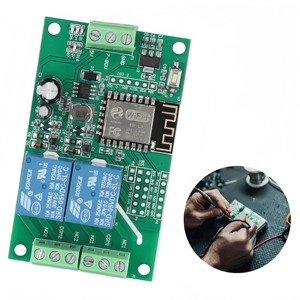 ESP8266 WIFIリレーボードデュアルチャネルESP-12F開発ボードDC 5V 10Aワイヤレススマートリレーモジュール - Product Image 1