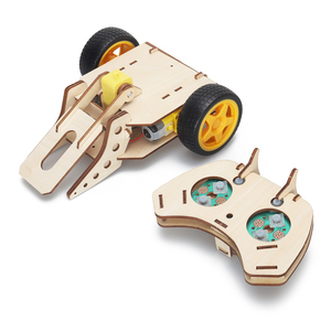 DIY Stem Robots Kit 2.4G RC Kampfroboter Science Kit 3D Holz puzzle STEM Pädagogische Fernbedienung Roboters pielzeug - Product Image 1