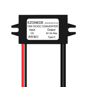 DC 12V a 5V USB Tipo-C Convertidor reductor de ángulo recto Salida 3A 15W Módulo Buck Adaptador de corriente Compatible Pi 4 Teléfonos móviles - Product Image 2
