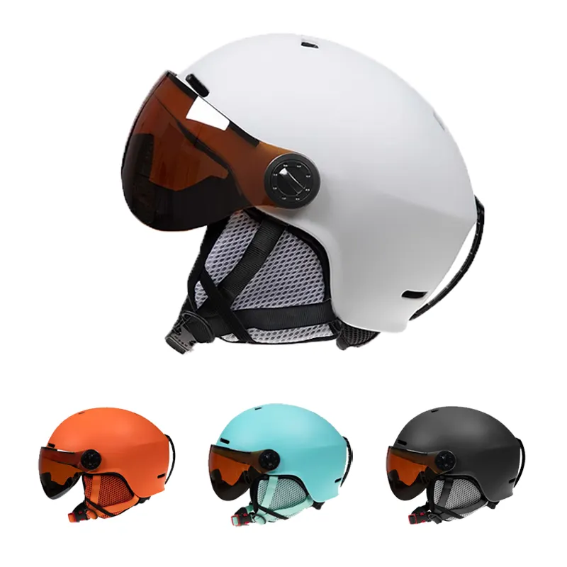 Men Women Snow Sports Anti-UV Goggles Detachable Earmuffs Snowboard Skating Ski Helmet