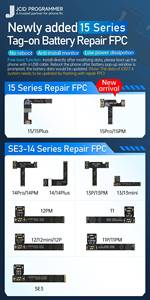 Cable flexible de batería JCID para iPhone 11 15 Pro Max Mini programador V1SE adaptador de repuesto de alimentación de etiqueta externa para teléfonos móviles - Product Image 3