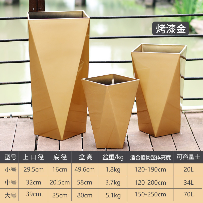Diamond shaped painted gold
