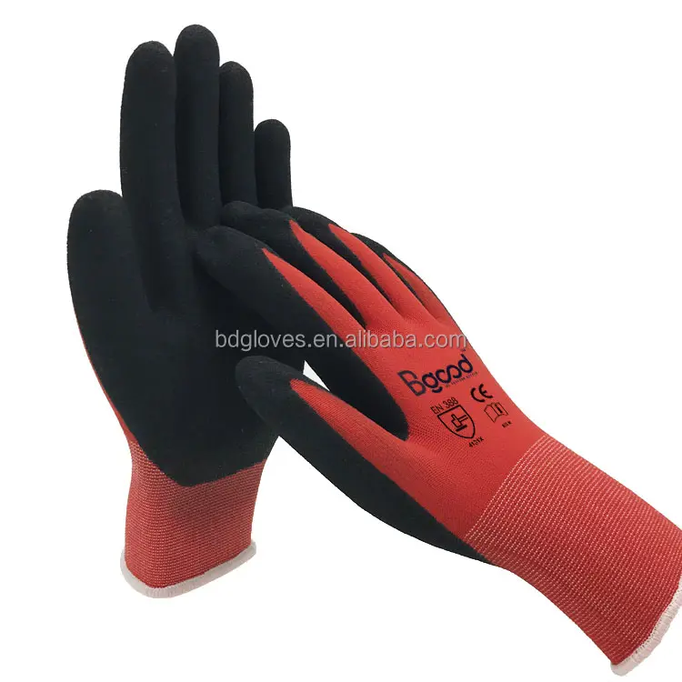 13g 붉은 토기 장갑 Guantes de 라텍스 코팅 Guantes 장갑 라텍스 페티쉬 글로즈 라텍스 ce 인증서 crinkle 기계