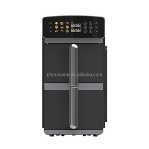 EFORU 10L doppia friggitrice ad aria nuovi elettrodomestici da cucina friggitrice ad aria con doppio grande forno elettrico doppio cestello