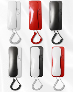 Audio <strong>Building</strong> <strong>Intercom</strong> <strong>System</strong> for Apartment Abs Material Fashion Gloss Red Black Grey Color 2-Wire Interphone Door Phones