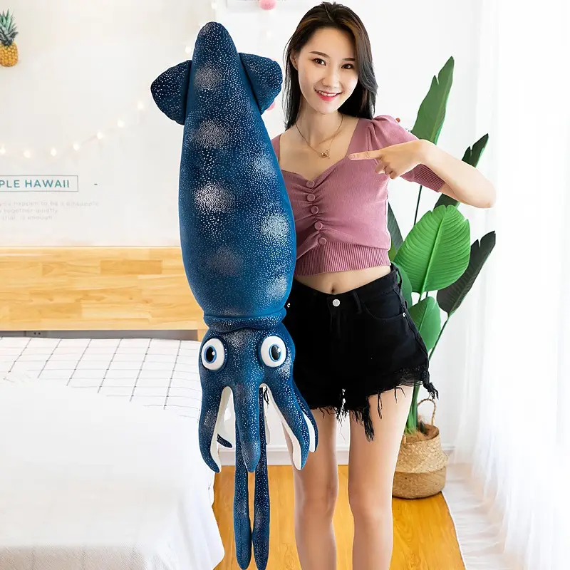 Индивидуальные плюшевых украшений в форме милой забавной кальмара, плюшевое игрушечное животное, Каракатица плюшевая игрушка океанические животные мягкая игрушка