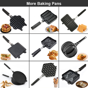 Macchina personalizzabile per <span class=keywords><strong>Waffle</strong></span> di alta qualità per <span class=keywords><strong>Waffle</strong></span> in alluminio antiaderente per <span class=keywords><strong>Waffle</strong></span> in ferro nero per fornelli a Gas - Product Image 6