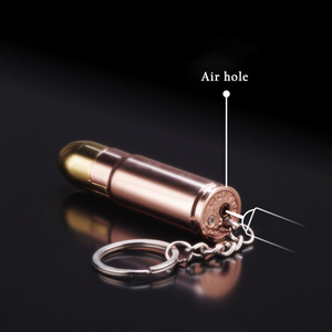 Bán buôn Inflatable Bullet Bật lửa mô phỏng kim loại Mài bánh xe Bullet gas Bật lửa với Keychain - Product Image 4