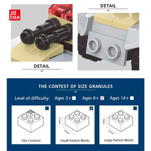Jiestar รถของเล่นทหารขนาดเล็ก21ชิ้นโมเดลรถของเล่นอิฐตัวต่อขนาดเล็ก - Product Image 4