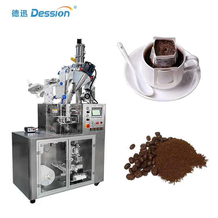 Dession Novo Design Multi Função Precisão Gotejamento Bag Máquina De Embalagem De Café Filtro Gotejamento Orelha Máquina De Embalagem De Saco De Café