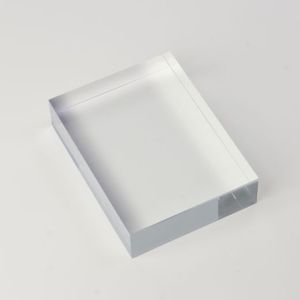 Mi acrílico personaliza el bloque de acrílico sólido cuadrado de pie tu peso de papel transparente en la oficina o el estudio - Product Image 6
