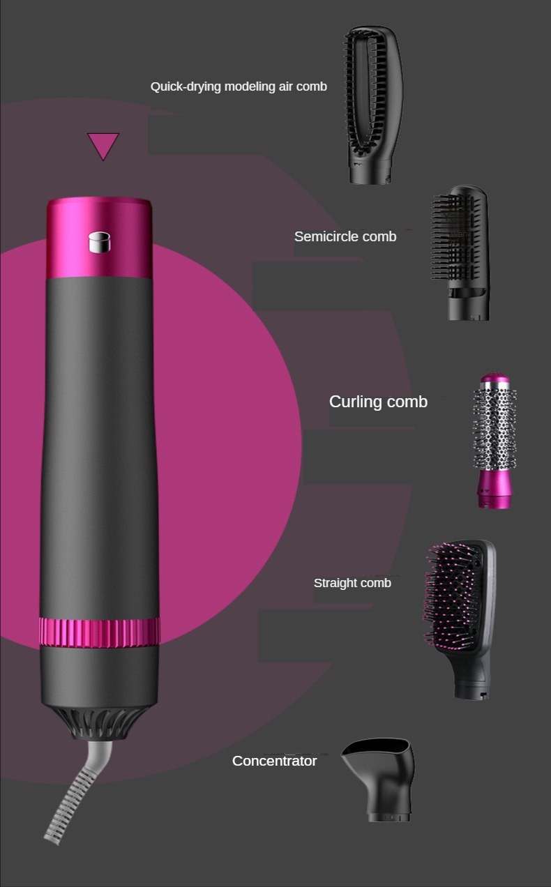 2022 New Arrival Blow Hair Straightener Curler Comb One Step Hair Dryer For Beauty Salon Household