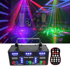 21镜头RGB紫外迪斯科频闪灯室内DMX 512遥控派对投影灯