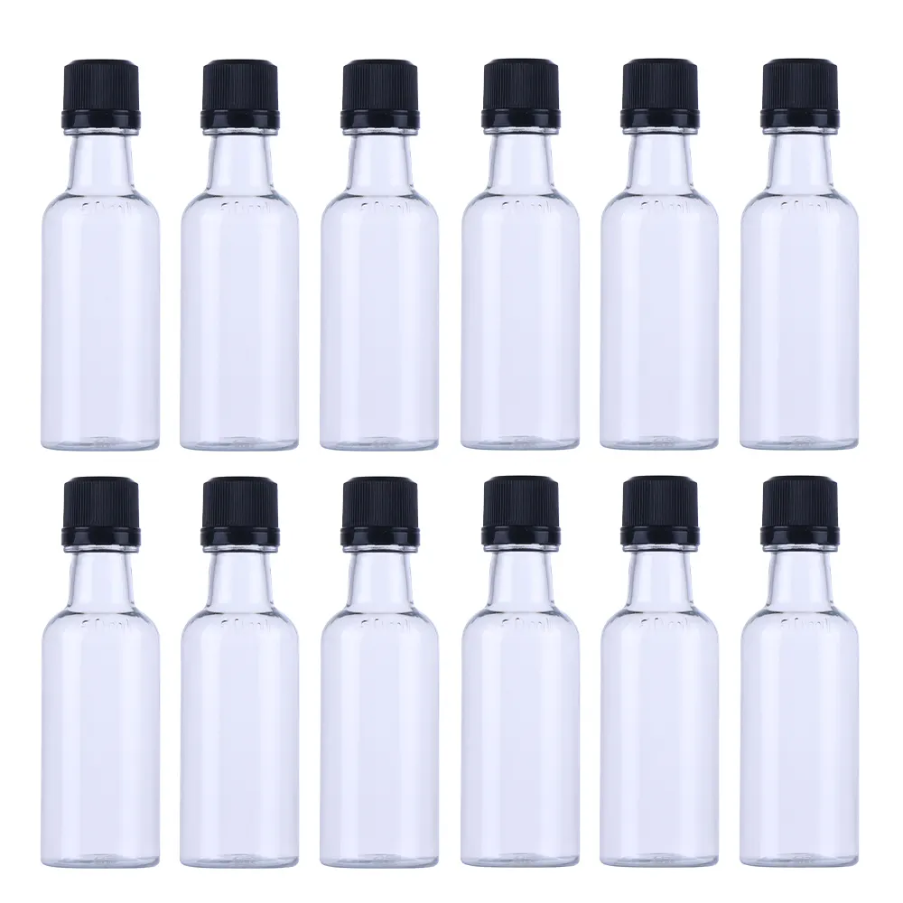 Mini botellas de licor 50ml Licor de plástico vacío Whisky Vodka Soda Spirits Wine Packaging