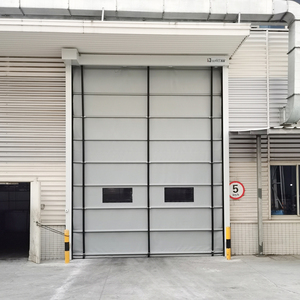 New Launch Modern <strong>Red</strong> <strong>PVC</strong> Fast <strong>Door</strong> Large Size Customized Stacking Curtain with Anti-Wind Safety Edges Finished Surface - Product Image 6