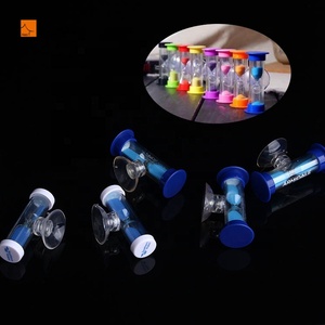 ミニ1 <span class=keywords><strong>2</strong></span> 3分プラスチックサンドクロックタイマー調理とシャワー砂時計サクションカップギフト付き - Product Image 3