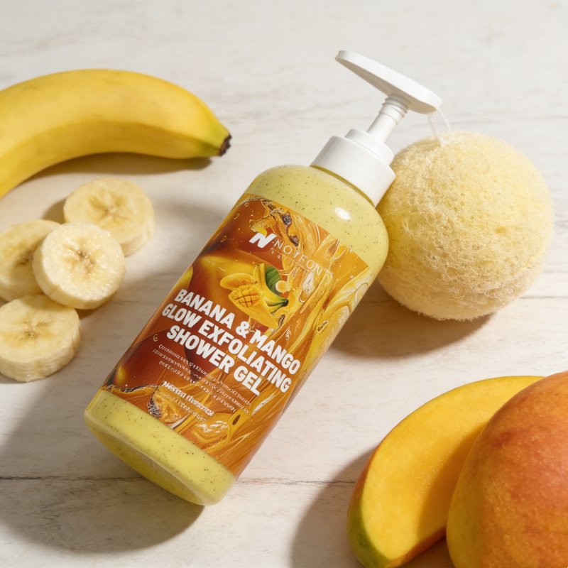 Gel doccia esfoliante al mango e banana