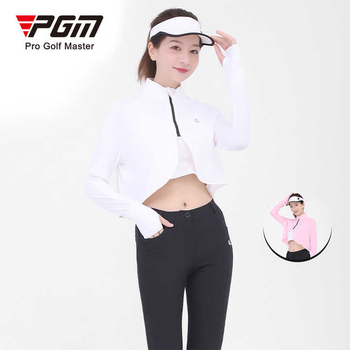 Hauts de golf colorés pour femmes, vêtements féminins à séchage rapide, protection contre le soleil, uv, PGM YF302