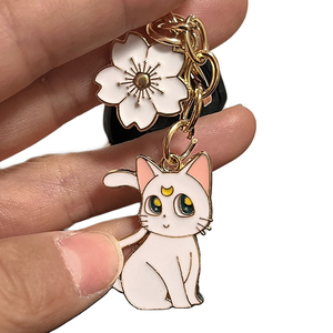 Klasik Anime peri kuyruk sevimli Q sürüm karakterler anahtarlık Natsu Lucy Heartfilia karikatür baskı Metal anahtarlık Fan hediye - Product Image 3