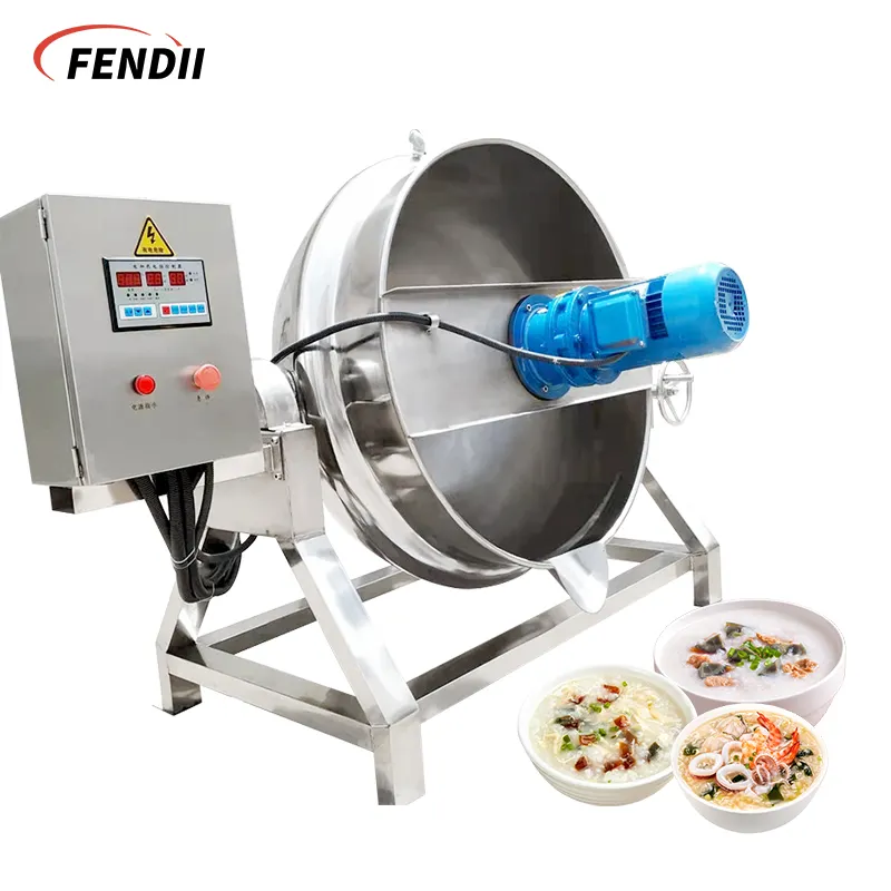 industrial Stainless Steel 50l jacketed kettle Sanitary Porridge Soup Boiler automatic cooking machine Jacketed Kettle