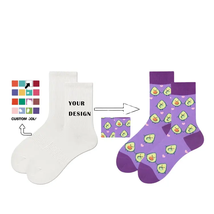 Bas quantité minimale de commande Chaussettes professionnelles de haute qualité Usine Unique Propre LOGO Conception Chaussettes personnalisées avec étiquettes personnalisées Emballage d'étiquettes