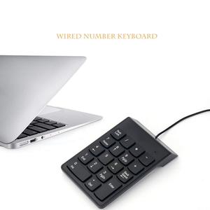 Teclado numérico portátil silencioso Keywin con cable de 18 teclas USB, teclado numérico ultradelgado de una mano para ordenador portátil, PC de escritorio, tableta y teléfono