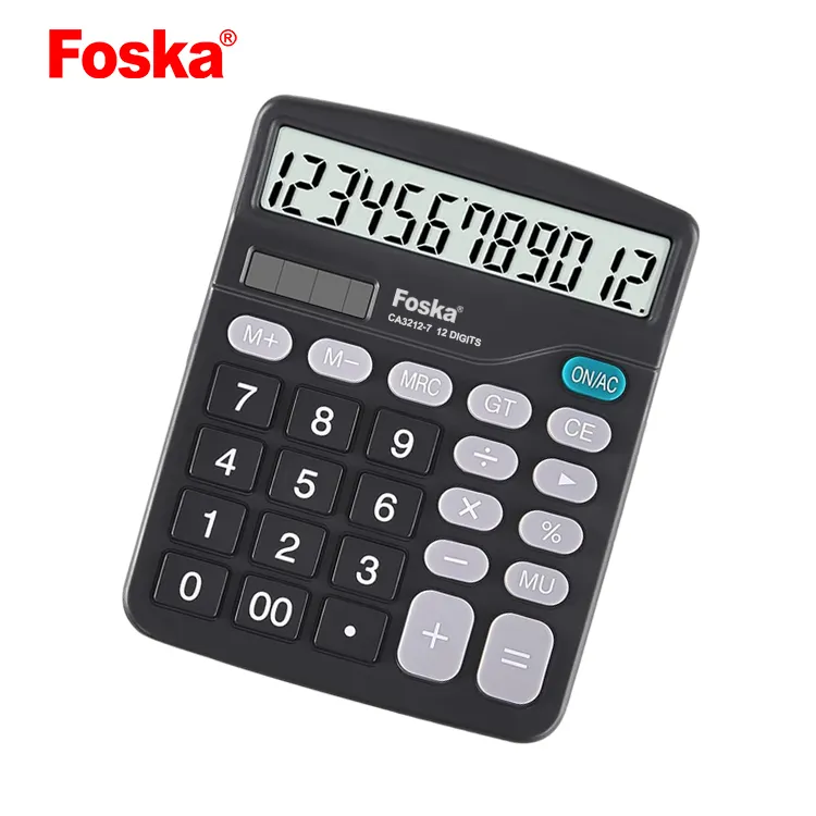 Calculatrice d'affaires Foska avec apparence mignonne calculatrice de haute qualité de bureau électronique solaire à clé colorée