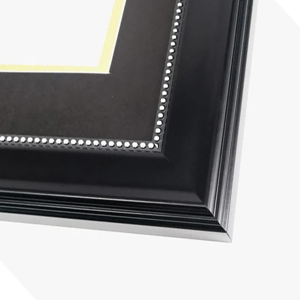 Black with silver bead