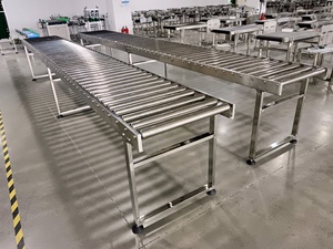 Transportador de rodillos por gravedad personalizado, sistema transportador sin motor para almacén, planta de fabricación de carga/descarga
