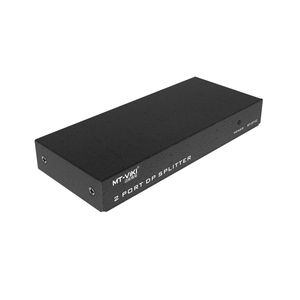 Divisor DisplayPort de 2 puertos, 1 entrada y 2 salidas, 4K, 60HZ, 1 distribuidor de ordenador, 2 monitores + adaptador de corriente, divisor DP 1x2
