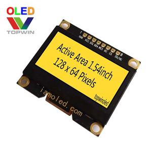 Vendita diretta in fabbrica 1.54 ''1.54 pollici 128x64 pixel colore bianco modulo display oled ssd1309 interfaccia SPI + I2C all'interno - Product Image 3