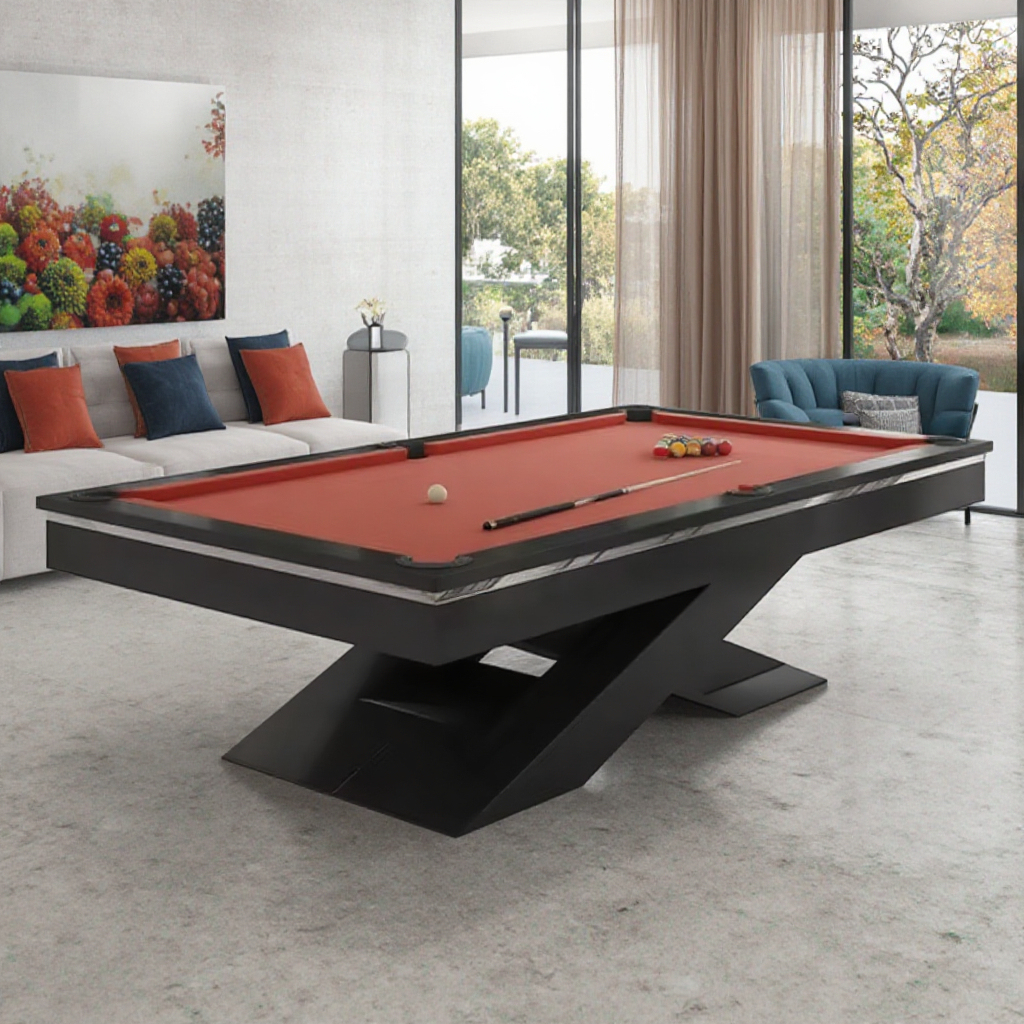 Table Color Black+Cloth Color Red