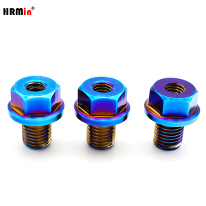 HRMinチタン合金自動車エンジンオイルドレンプラグ高強度Gr.5 Ti-6Al-4V M112 * 1.75mmスクリューマグネット付きフォード車 - Product Image 3