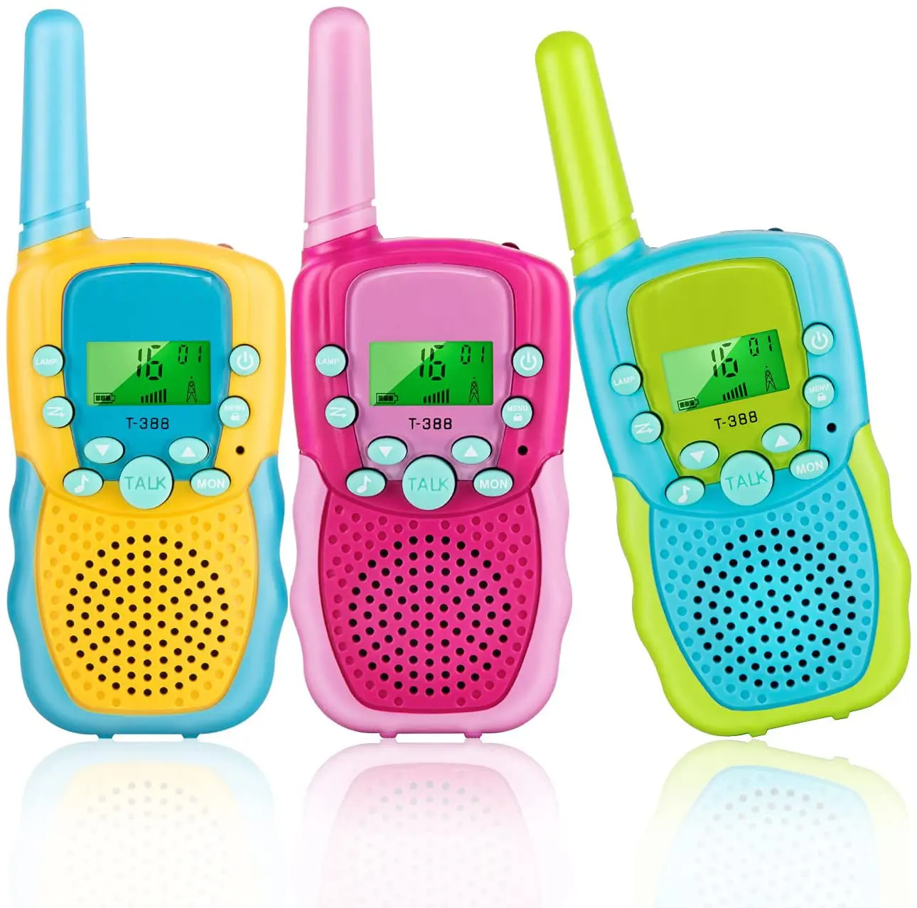 Precio barato de Navidad Día DE LOS NIÑOS juguete de la T-388 3km Radio bidireccional juguete walkie talkies Set para niños Mini Boy Walkie Talkie