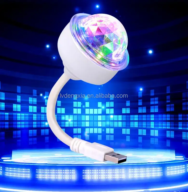 Rgb dj parti ışığı kristal sihirli top disko ışıkları USB led atmosfer disko parti kulübü bar dj gösterisi sahne parti aydınlatması