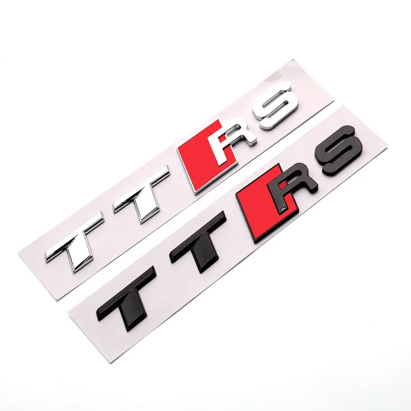 Insignia de plástico ABS para coche, Logo cromado, 3D, para Audi TTS, TTRS