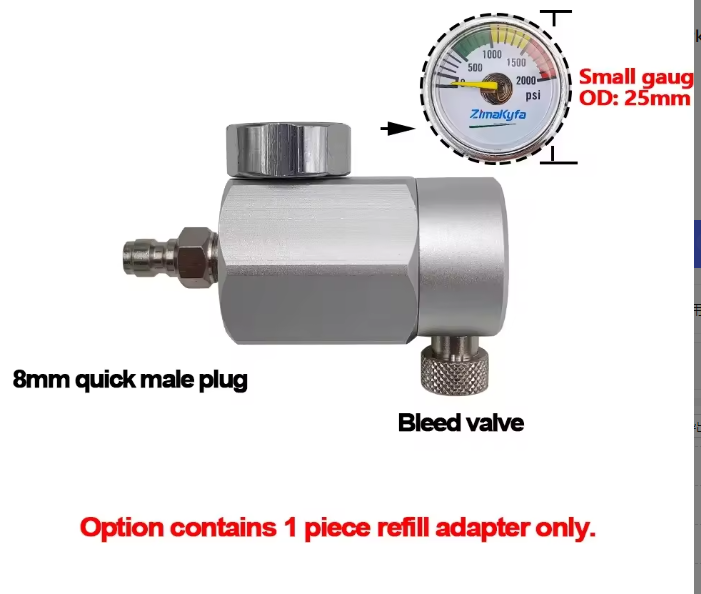 Manómetro pequeño plateado