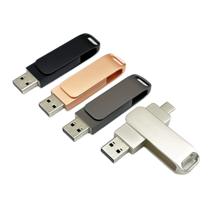 2024新设计Type-C双端口8gb 32gb 16GB u盘金属旋转棒u盘手机电脑USB 3.0 - Product Image 2