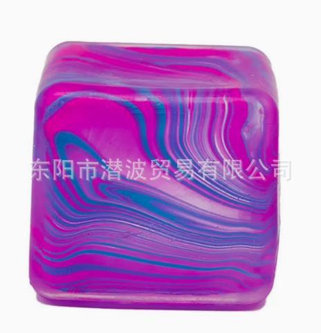 Rhyolite ice cube squeeze toy-purple-opp bag