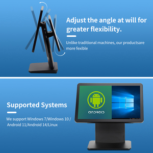 Registratore di Cassa POS Touch Screen da 15.6 Pollici Sistema PSO Terminale di Pagamento Windows Macchina All-in-One Terminale di Vendita Personalizzato Nero - Product Image 2