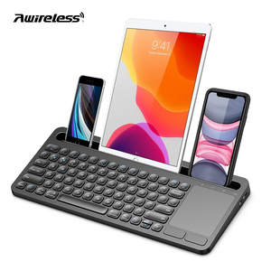 Ergonomic Rechargeable Multi-Device Wireless <strong>bluetooth</strong> <strong>Keyboard</strong> <strong>with</strong> Touchpad Wireless <strong>Keyboard</strong> for Phone Tab - Product Image 1
