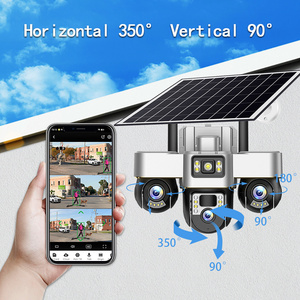 V380pro Солнечная 4G PTZ камера безопасности беспроводная наружная Водонепроницаемая 6MP 3-объективная PIR сигнализация Аудио Видео Запись сетевая камера - Product Image 3